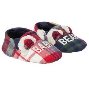 Dearfoams Baby Bear Family Slipper, NWT, Baby Buffalo Plaid Slippers, Size 6-9M